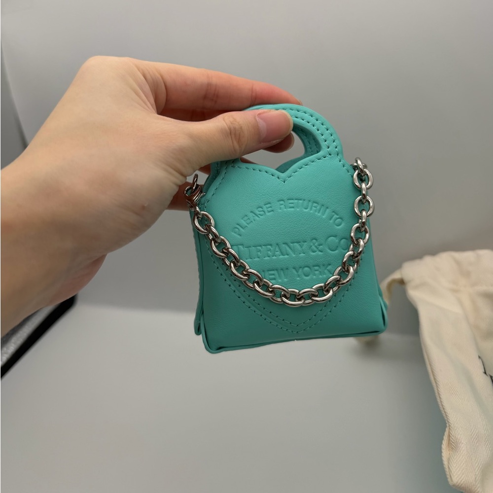 Tiffany & Co. New Tiffany Blue Leather Nano Rtt Bag Charm